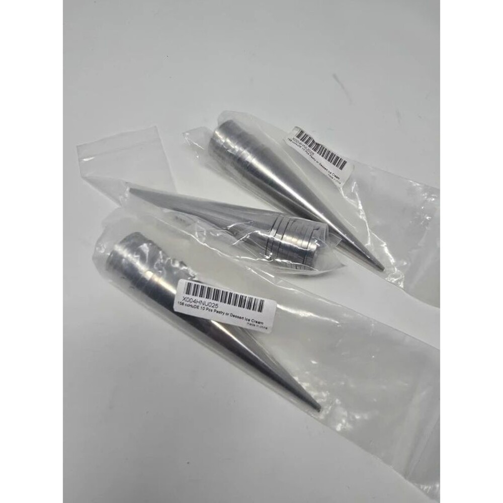 10-Piece Stainless Steel Cream Horn Mold Set for Pastry & Desserts